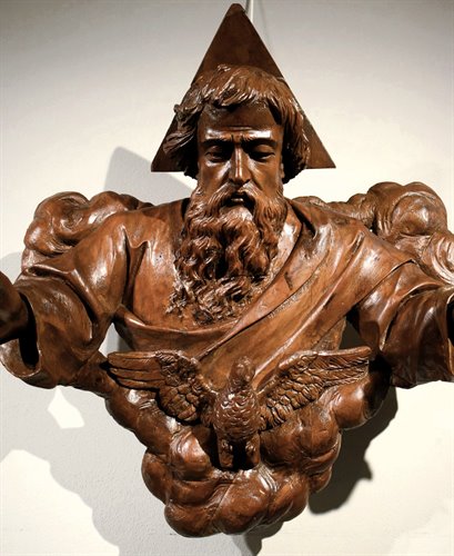 Dieu le Père -  Sculpture murale en bois